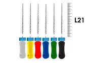 H-File ReadySteel 21мм №15-40 ассорти (6 шт), Dentsply Sirona - ручные файлы, каналорасширители, стерильный блистер