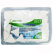 Тампоны (5х5,5 см) треугольные нестерильные марлевые, 150 шт., Гекса
