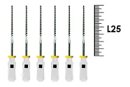 Flexofile Senseus 25мм №15 (6 шт), Dentsply Sirona - ручные файлы, каналорасширители, укороченный шаг, стерильный блистер