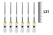 Flexofile Senseus 31мм №15 (6 шт), Dentsply Sirona - ручные файлы, каналорасширители, укороченный шаг, стерильный блистер