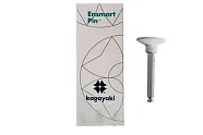 Полиры силиконовые Ensmart Pin Диск (бел. груб.), 30шт. на пласт.ножке