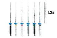 FlexMaster NiTi 25мм .02 №20-45 (6 шт), VDW - машинные файлы, ассорти, никель-титан / Флекс Мастер Тейпер