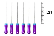 K-Reamer 21мм №10 (6 шт), Dentsply Sirona - ручные файлы, каналорасширители, нержавеющая сталь