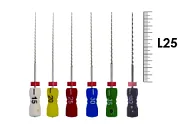 Reamers MICRO-MEGA 25мм №45-80 (6 шт) - ручные файлы, ассорти