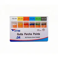 Штифты гуттаперчевые HTM .04, ассорти 15-40 (60 шт.), HTM Dent