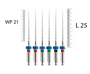 Mtwo 25мм, Ассорти (6 шт), VDW - тейпер, NiTi, WP 21, 1230025456 (10/04, 15/05, 20/06)