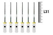 Flexofile Senseus 31мм №45 (6 шт), Dentsply Sirona - ручные файлы, каналорасширители, укороченный шаг, стерильный блистер