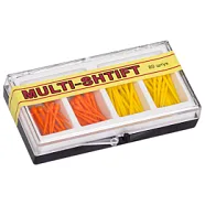 Беззольные штифты Multi-Shtift ассорти оранжевые-желтые (80шт.), РуДент