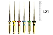 E-Flex Gold 21мм, .04, Ассорти N15-40 (6 шт), Eighteeth - машинные файлы