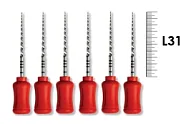 ProTaper Universal Hand use 31мм F2 (6 шт), Dentsply Sirona - ручные файлы, с прогрессирующей конусностью, красные