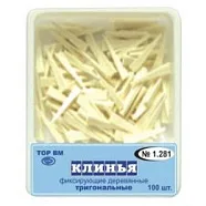 Клинья 1.281 деревянные тригональные, средние и короткие 100 шт., (ТОР ВМ)