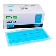 Маски Clean+Safe 3-х слойные голубые (50 шт)