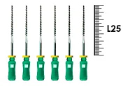 Flexofile Senseus 25мм №35 (6 шт), Dentsply Sirona - ручные файлы, каналорасширители, укороченный шаг, стерильный блистер