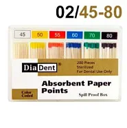 Абсорберы конусные 02 №45-80 (200шт.) DiaDent