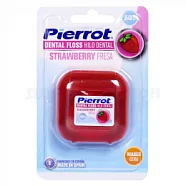 Нить межзубная вощеная Pierrot Strawberry Dental Floss с фтором, клубничная, 50 м