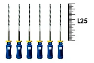 Flexofile Senseus 25мм №60 (6 шт), Dentsply Sirona - ручные файлы, каналорасширители, укороченный шаг, стерильный блистер
