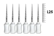 ProTaper Universal Hand use 25мм S2 (6 шт), Dentsply Sirona - ручные файлы, с прогрессирующей конусностью, белые