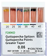 Гуттаперчевые штифты 06/40 (60шт), Roeko Coltene