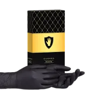 Перчатки Safe&Care XS нитриловые черные (5/6) смотровые - 100 шт