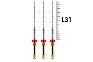 ProTaper Next 31мм X2 (3 шт), Dentsply Sirona - машинные файлы, NiTi, с переменной конусностью, стерильные, красные