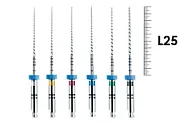 FlexMaster NiTi 25мм .02 №20-45 (6 шт), VDW - машинные файлы, ассорти, никель-титан / Флекс Мастер Тейпер
