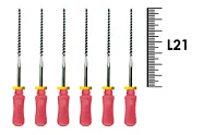 Flexofile Senseus 21мм №06 (6 шт), Dentsply Sirona - ручные файлы, каналорасширители, укороченный шаг, стерильный блистер