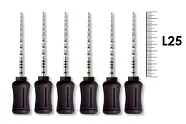 ProTaper Universal Hand use 25мм F4 (6 шт), Dentsply Sirona - ручные файлы, с прогрессирующей конусностью, черные