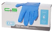 Перчатки нитриловые Clean+Safe EN1 M Голубые (100шт) 