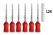 ProTaper Universal Hand use 25мм F2 (6 шт), Dentsply Sirona - ручные файлы, с прогрессирующей конусностью, красные