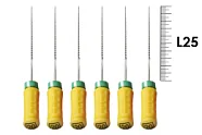 H-File Senseus 25мм №50 (6 шт), Dentsply Sirona - ручные файлы, каналорасширители, супергибкие, силиконовая ручка, стерильный блистер