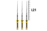 ProTaper Next 21мм X1 (3 шт), Dentsply Sirona - машинные файлы, NiTi, с переменной конусностью, стерильные, желтые