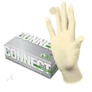 Перчатки латексные Connect Latex PF р.S бежевые - (1 x 50пар)