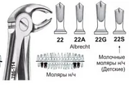 Щипцы №22G, Surgicon - для удаления моляров нижней челюсти