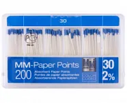 Бумажные штифты для просушивания корневого канала перед пломбировкой Paper Points n30 2% (200 шт)