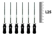 K-Flexofile ReadySteel 25мм №40 (6 шт), Dentsply Sirona - ручные файлы, каналорасширители, укороченный шаг, стерильный блистер
