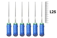 H-File Senseus 25мм №60 (6 шт), Dentsply Sirona - ручные файлы, каналорасширители, супергибкие, силиконовая ручка, стерильный блистер