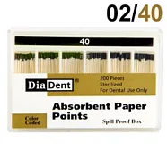 Абсорберы конусные 02 №40 (200шт.) DiaDent