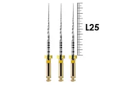 ProTaper Next 25мм X1 (3 шт), Dentsply Sirona - машинные файлы, NiTi, с переменной конусностью, стерильные, желтые