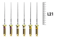 ProFile RA 21мм .04 №15-40 ассорти (6 шт), Dentsply Sirona - машинные файлы, каналорасширители, никель-титан